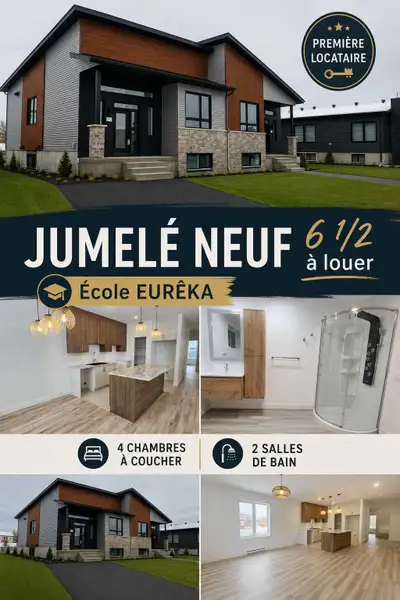 Superbe jumelé neuf 2026 – finition haut de gamme – secteur recherché près de l’École primaire Eurek...