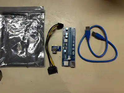 Multiple units available. For sale is a PCI-E riser, essential for cryptocurrency mining or expandin...