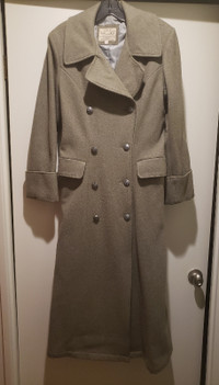 Woman's Vintage REPLAY Long Military style Wool Coat. Size M