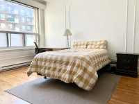 Fully furnished room in a large light-filled apartment, NDG