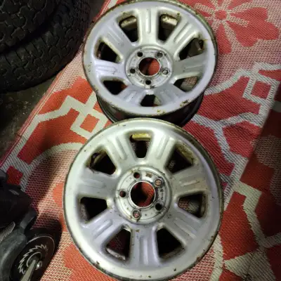 OEM ranger 15'' rims 7'' wide 5 x 114.3 steel - good used condition, not bent or rusted, some surfac...