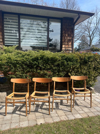 Hans wegner CH23 teak/oak dining vintage mcm chairs