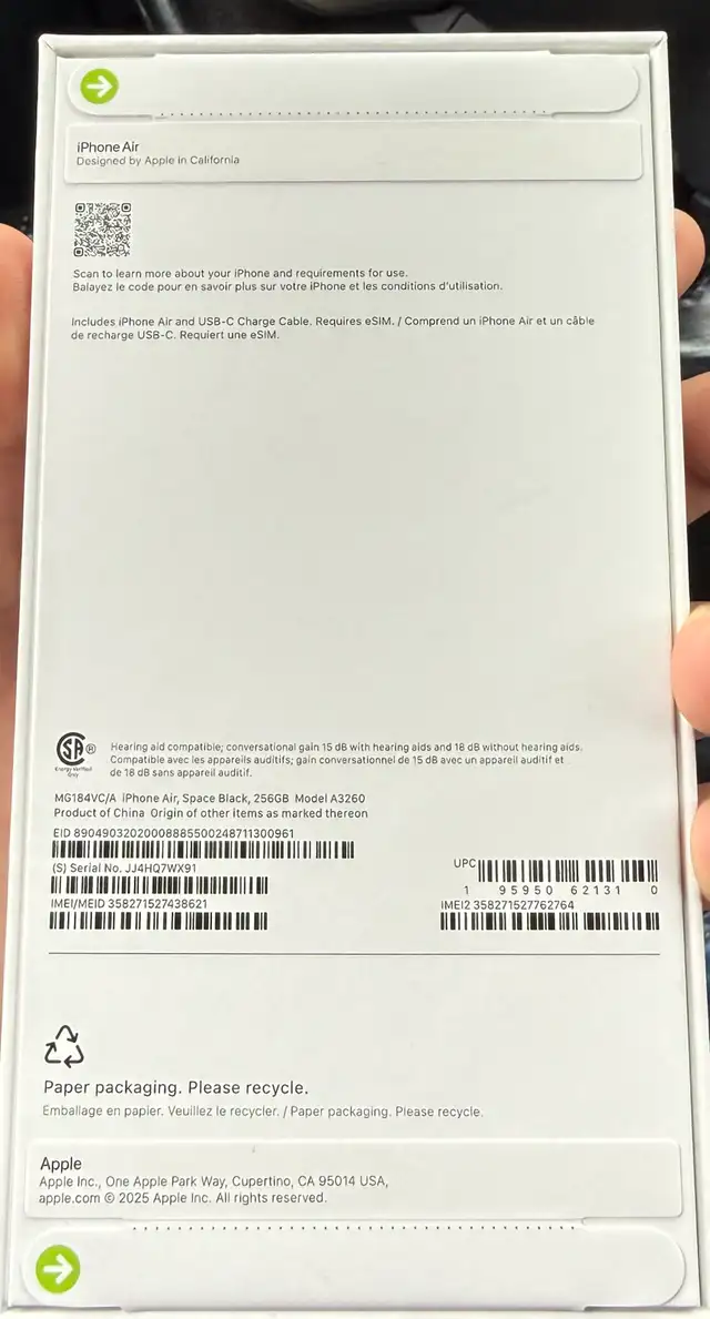 Sealed iPhone 17 air 256gb in Cell Phones in St. Catharines - Image 4
