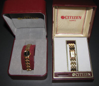 Citizen Quartz Watch MOP Face Gemstone 2 Styles Not Running