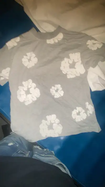 Grey denim tears shirt Large , View more