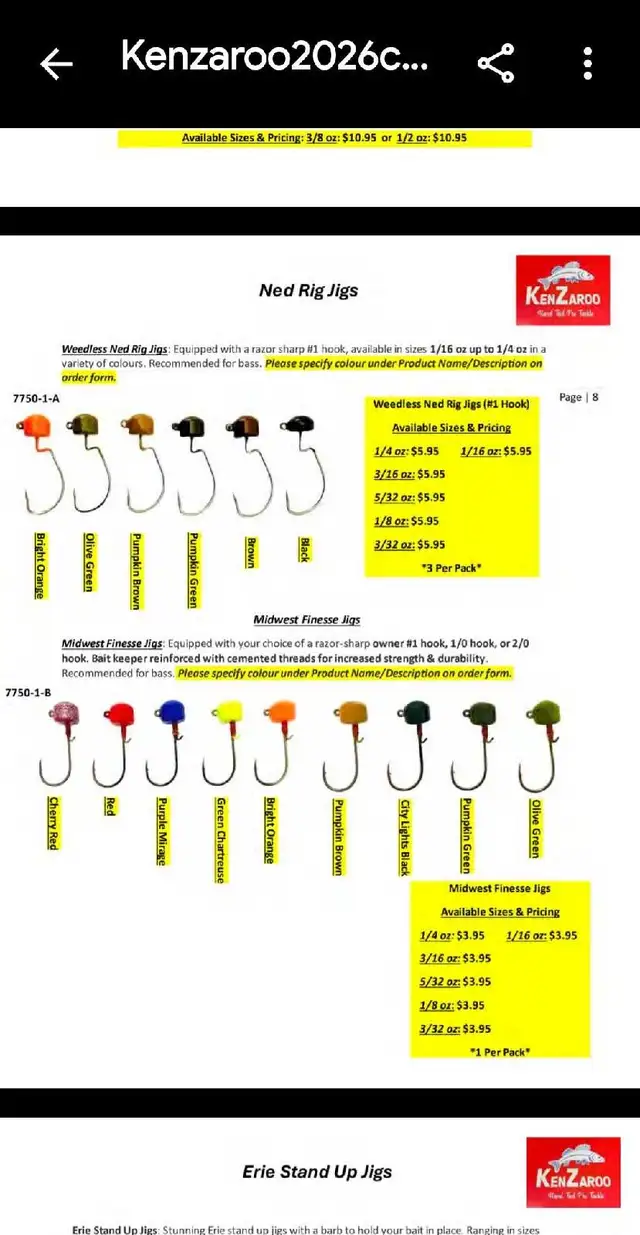 Kenzaroo Pro Tackle in Fishing, Camping & Outdoors in Ottawa - Image 10