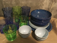 Melamine  dishes and tumblers