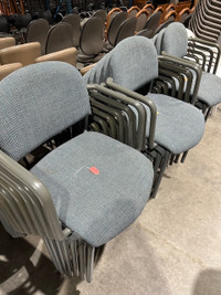 Stacking Metal/Cloth Reception Chairs, with arms