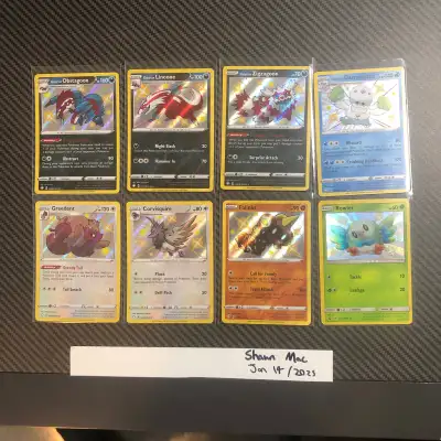 Pokémon lot of 8 shiny vault cards from hidden fates and shining fates