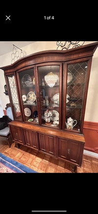 Solid wood sideboard and hutch 