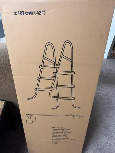 New 42 inch above ground pool ladder, View more