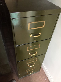 I deliver! Green Metal Filing Cabinet