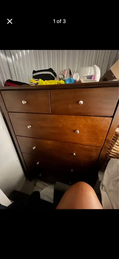 Dark wood dresser in great, View more