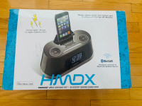 HMDX Audio MX-B710 Bluetooth Alarm Clock with Docking station