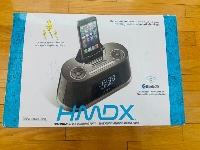 HMDX Audio MX-B710 Bluetooth Alarm Clock with Docking station in General Electronics in Markham / York Region