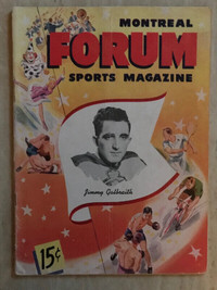 Revue de sports Montreal Forum 1948