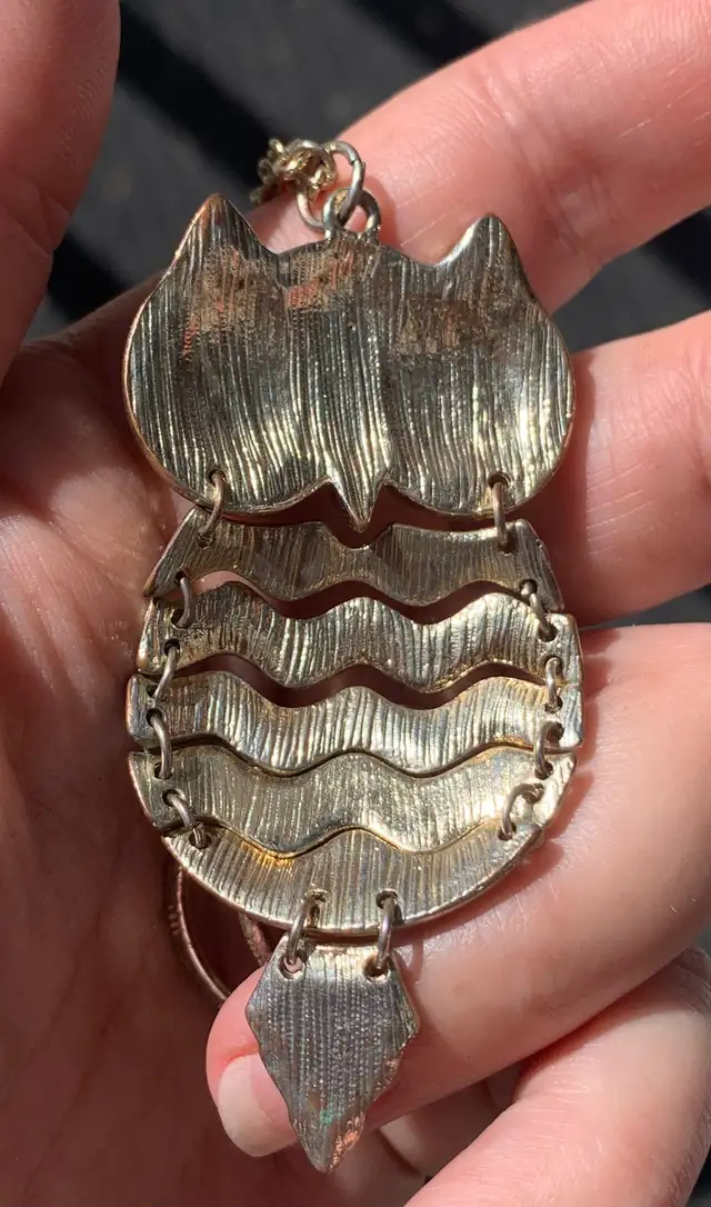 Sterling Silver OWL Necklace 63373409663747122