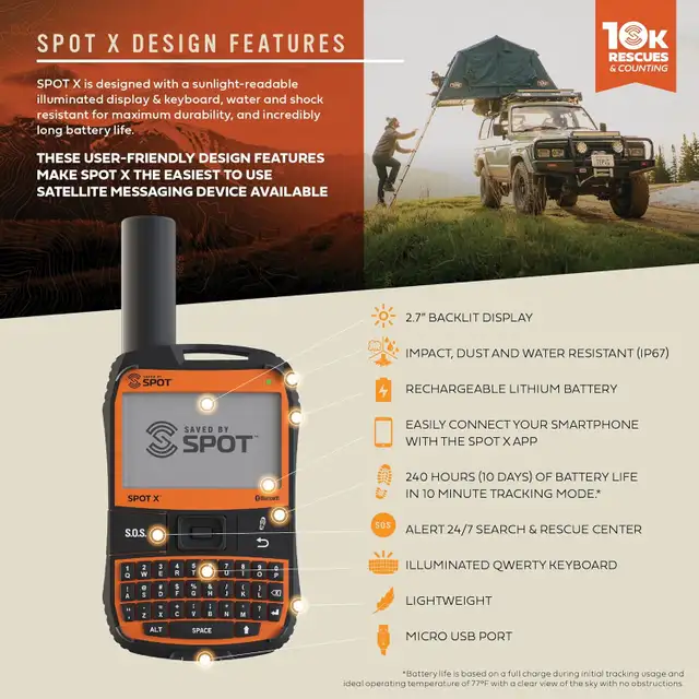 Spot X with Bluetooth 2-Way Satellite Messenger547962559787192324
