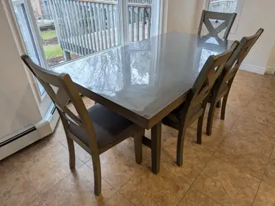 Ashley Furniture 6-Piece Grey Dining Set - Excellent Condition, View more