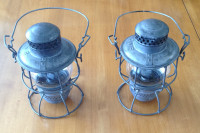 Lot of 2 Vintage CNR Lanterns