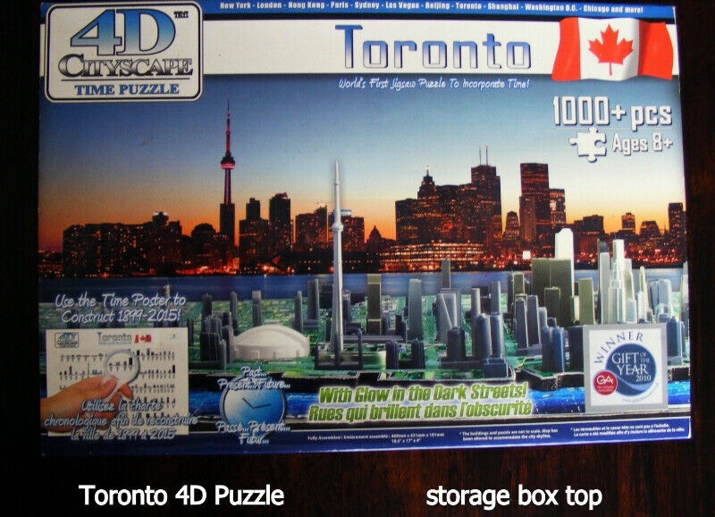 4D Cityscape Puzzle, TORONTO, 1,000+ pieces, glows, time lines Toys