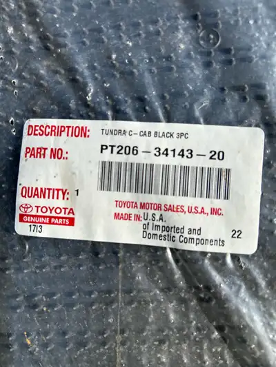 Brand New Still in package Floor Mats, Carpet - Toyota (PT206-34143-20) 2014-2021 Toyota Tundra - pt...