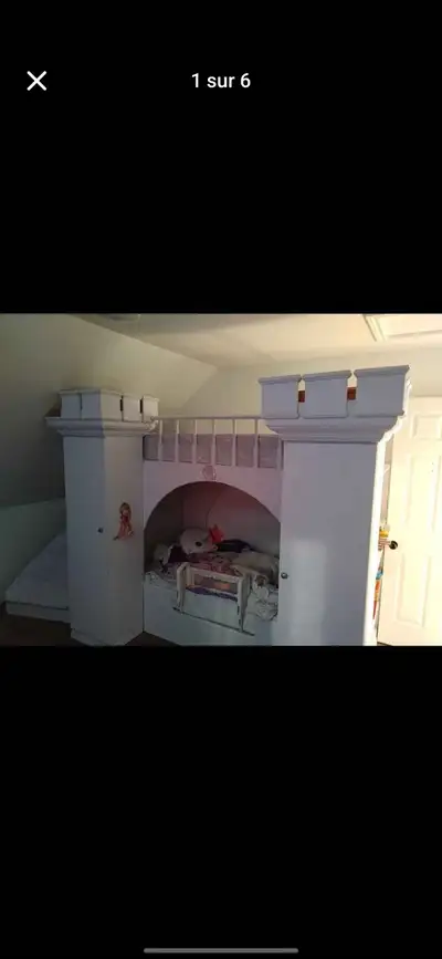 Lit à 2 étages de château enfants, View more
