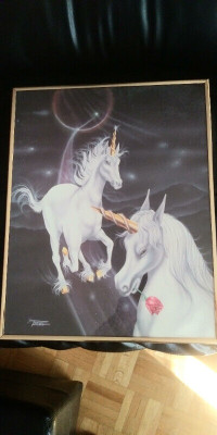 Unicorns wall art in frame