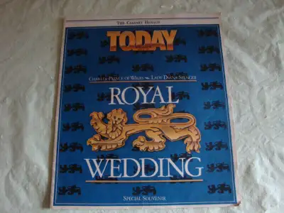 CHARLES PRINCE OF WALES LADY DIANA SPENCER ROYAL WEDDING SPECIAL SOUVENIR The Calgary Herald Today M...