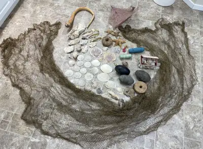 Decorative Fish Net with Ocean Treasures, View more