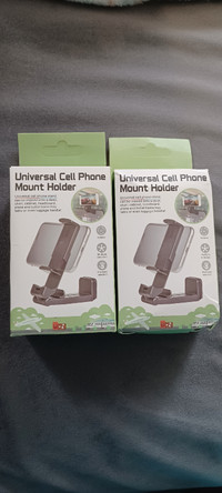 Two Universal Cell Phone Mount Holders