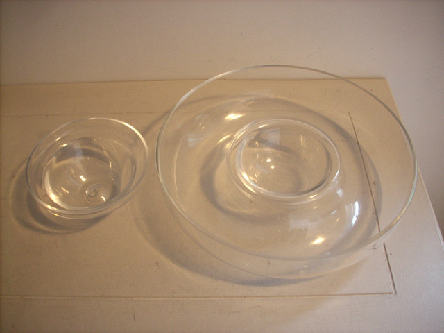 CLEAR GLASS VEGETABLE FRUIT BOWL SET FOR SALE dans Vaisselle et articles de cuisine  à Ouest de l’Île