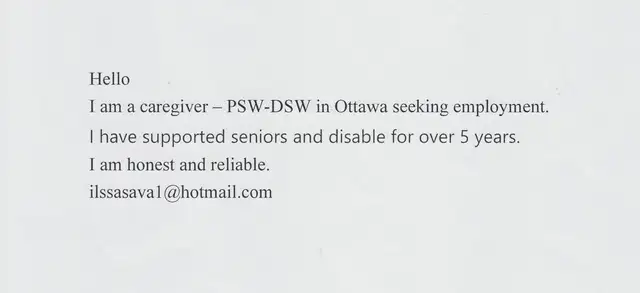 Personal Support Worker490430888265000960