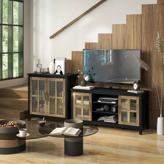 Glass door Kitchen Sideboard, Buffet Cabinet, Accent Storage in Hutches & Display Cabinets in Markham / York Region - Image 9