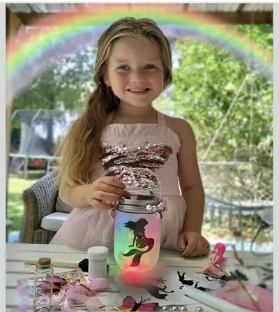 NEW - Make Your Own Mermaid Toy Night Light Lantern Jar, View more
