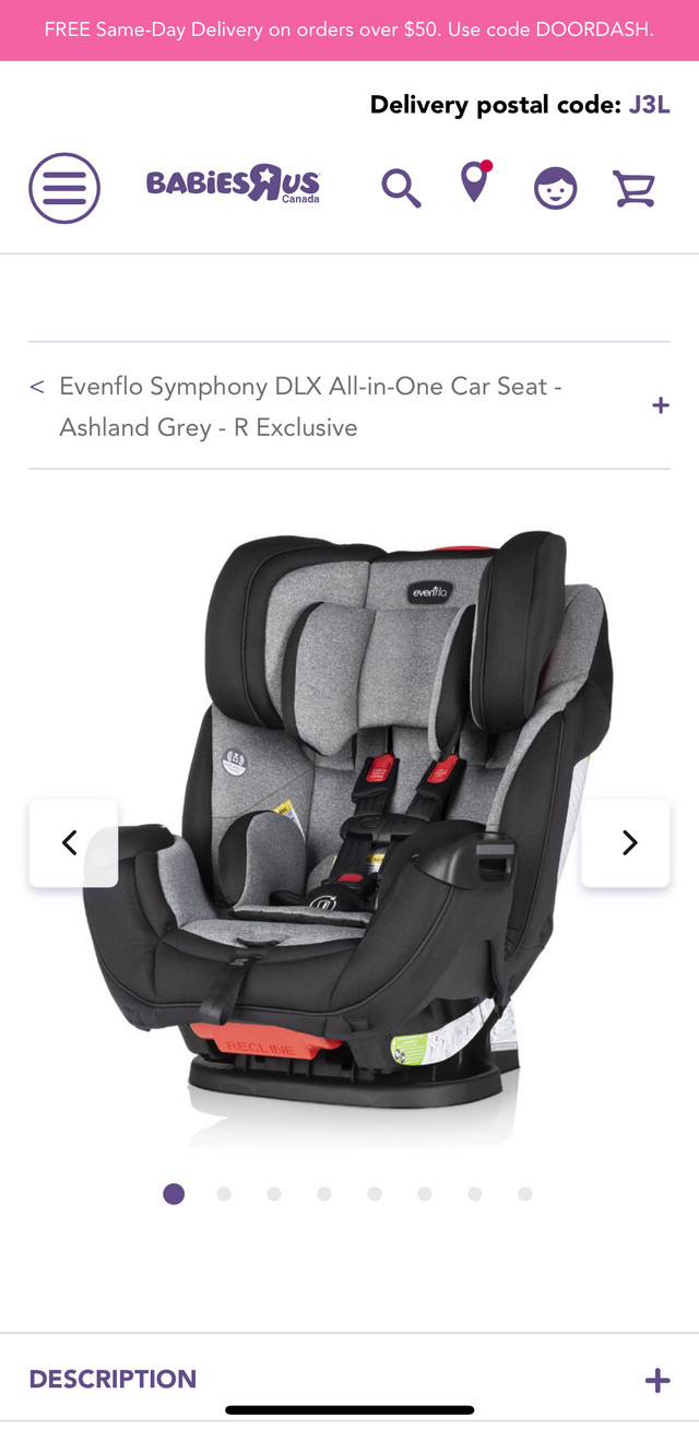 Siège auto enfant - evenflo Symphony DLX - neuf dans sa boîte! |  Poussettes, porte-bébés et sièges d'auto | Longueuil/Rive Sud | Kijiji