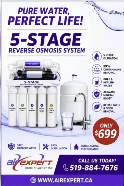 REVERSE OSMOSIS 5 STAGE  REVERSE OSMOSIS WATER PURIFIER SYSTEM, View more
