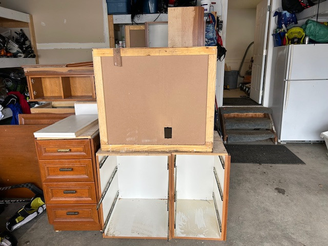 Kitchen Cabinet Set - Cherry Wood $1,200 - SOLD !!! in Cabinets & Countertops in Calgary - Image 2