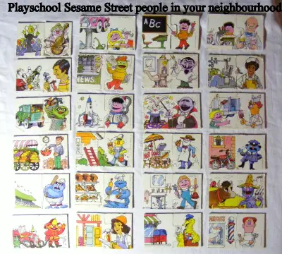 Vintage 1977, Sesame Street, 24 puzzle cards, 3-6 years old, View more