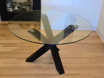 Round Glass Dining Table, View more