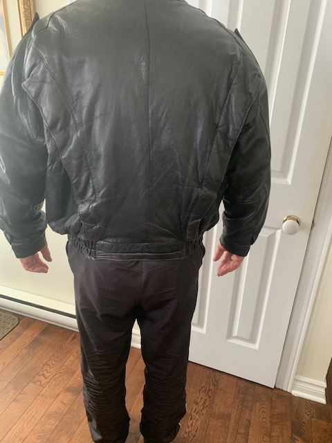 Leather jacket men L . Manteau cuir homme L. in Men's in Laval / North Shore - Image 3
