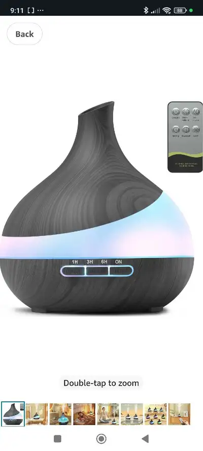 500ML Essential Oil Diffuser: Aroma Diffuser with Remote Control for Hotel Spa Yoga Room - Humidifie...