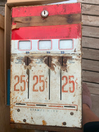Antique stamp dispenser turned gambling machine