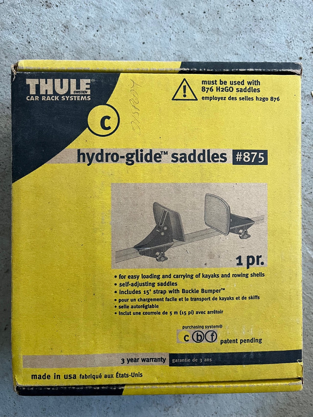 Thule 875XT Hydro Glide Saddle Kayak Rack in Other Parts & Accessories in Oakville / Halton Region