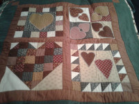 Hearts fabric small quilt
