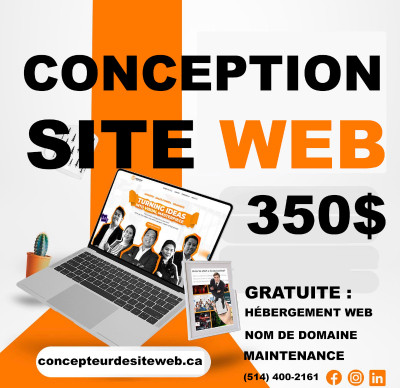 Concepteur de site web, 350$,Website Design, Site Web, Graphiste