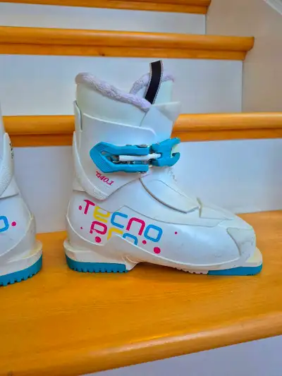 Size 19.5 (Junior Size 1) Girl's Downhill Ski Boots by TECNO PRO, View more