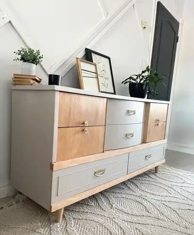 refinished mcm dresser , View more