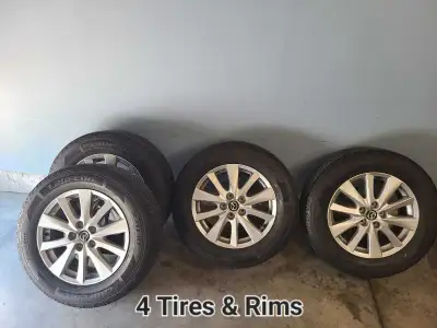 4 Tires and Rims off of a 2016 Mazda CX5. 5x114.3, Laufenn X Fit HT All season tires 225/65/17. All...
