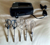 BLACK+DECKER 6 Speed Hand Mixer with 5 Attachments+Storage Case